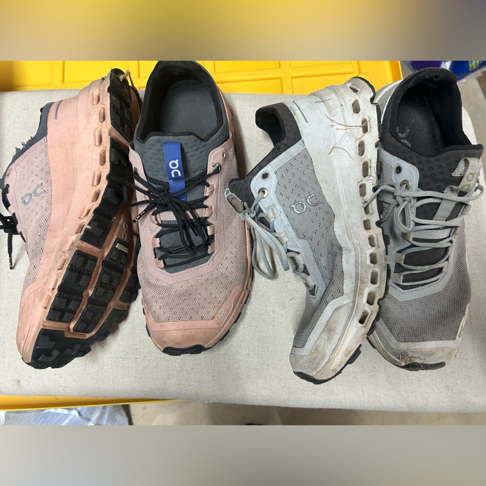 On Cloud ON Running Shoes in Pink and Gray